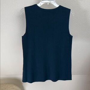 TALBOTS PETITE Teal Sleeveless Knitted Tank. Size MP